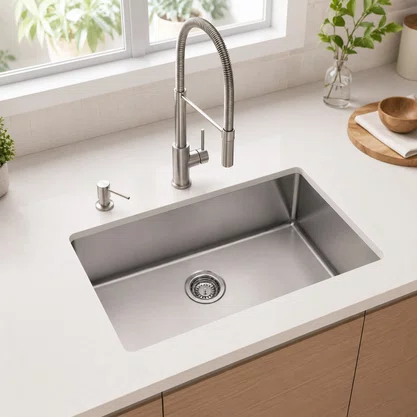 Cuba Inox de Embutir 70x40 Quadrum Undermount + Válvula Tramontina