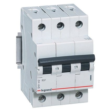 Disjuntor Trifásico RX3 Curva C 20A DIN Legrand