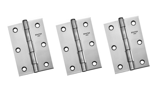 Dobradiça Pino Simples Inox Synter Cartela 3 Peças 3" 30IC