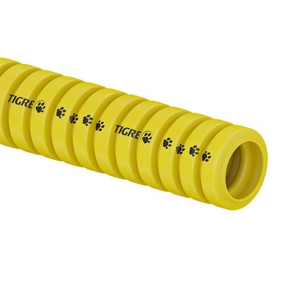 Eletroduto Flexível Corrugado Tigreflex Amarelo Tigre 3/4 ou  25mm Rolo Fechado 50 metros