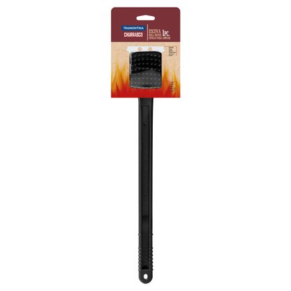 Escova com Cerdas em Aço Inox e Cabo Preto Tramontina 44 cm 26461100