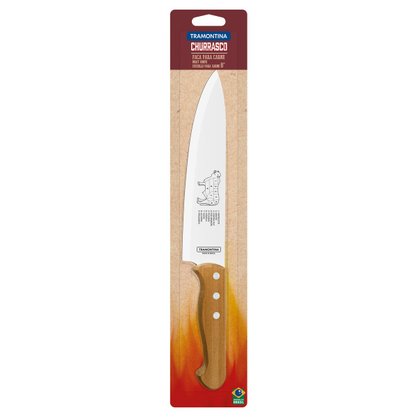Faca para Carne com Lâminas em Aço Inox e Cabo de Madeira Natural Tramontina 8" 22938108