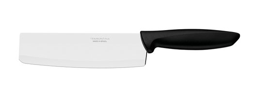 Faca para Fatiar e Picar Plenus Lâmina Aço Inox e Cabo Preto Tramontina 7" 23444/107