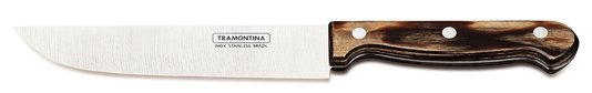 Faca Polywood com Lâmina de Aço Inox e Cabo de Madeira Castanho Tramontina 6" 21138/196