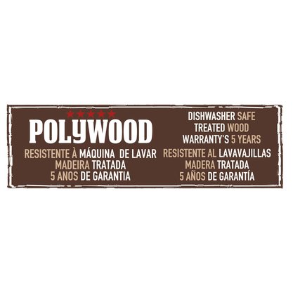 Faca Polywood com Lâmina de Aço Inox e Cabo de Madeira Castanho Tramontina 6" 21138/196