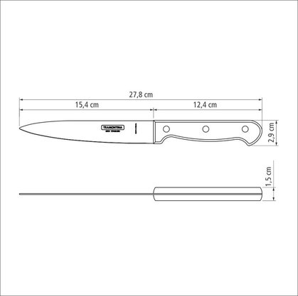 Faca Utility Polywood Castanho Tramontina 6" 21139196