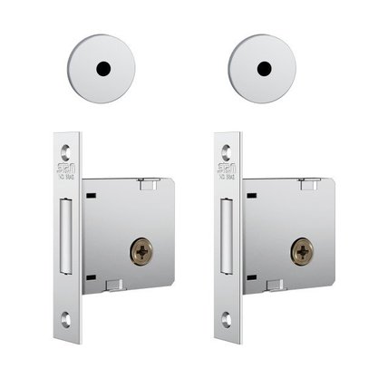 Fechadura 1004 Par Roseta Redonda Tetra Externa Inox Stam 10977