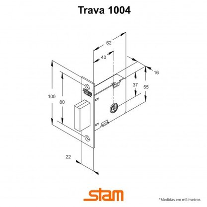 Fechadura 1004 Par Roseta Redonda Tetra Externa Inox Stam 10977
