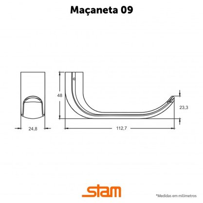 Fechadura 1601/09 Externa Antique Stam 33561