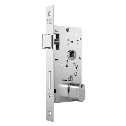 Fechadura Externa Roseta Quadrada Inox Escovado Stam ix60