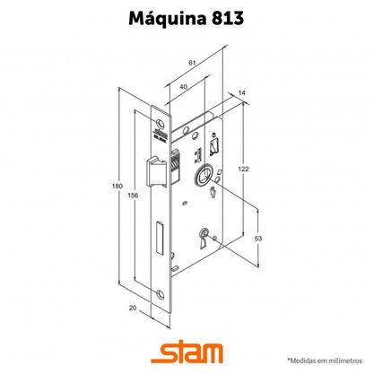 Fechadura 1810/21 Interna Antique Stam 11331