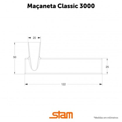 Fechadura Classic 55 3000 Roseta Quadrada Banheiro Black Fosco Stam 40735