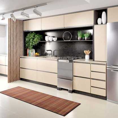 Fogão a Gás 4Q Decorato Vetro Inox com Mesa Vidro Mueller