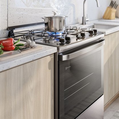Fogão á Gás Efficient Mesa Inox 5 Queimadores Electrolux FE5IC