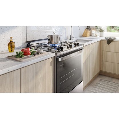 Fogão á Gás Efficient Mesa Inox 5 Queimadores Electrolux FE5IC