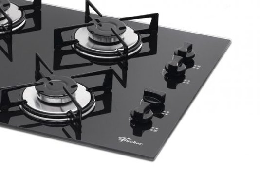 Fogão Cooktop Vidro Temperado 4Bocas Preto 1519-5713 Fischer