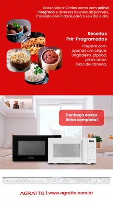 Forno Micro-ondas Branco 32l AMIC02BN-02 16651 Agratto