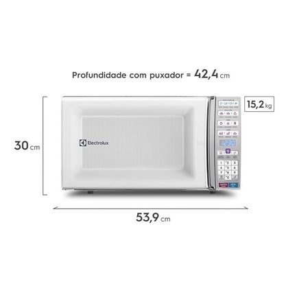Forno Microondas 34L MEO44 Branco Electrolux