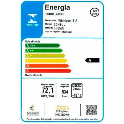 Freezer Horizontal 2 Portas Consul 534 Litros CHB53EB