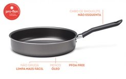 Frigideira Alta Garlic Grafite Brinox 24x5,5cm 7000/497