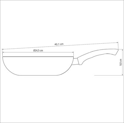 Frigideira Funda Paris em Alumínio Vermelho Tramontina 24cm 20140/724