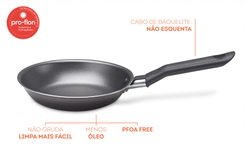Frigideira Garlic Grafite Brinox 24x4 cm 
7000/355