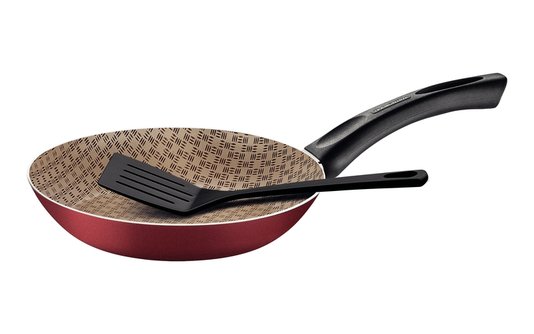 Frigideira Paris em Alumínio Vermelho com Espátula Tramontina 24cm 20170/724
