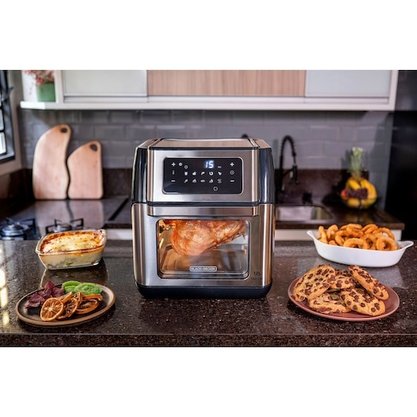 Fritadeira Air Fry Oven 5x1 Gourmand Gris AFO12G-B2 B e Decker