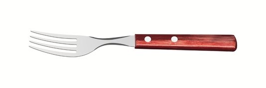 Garfo de Mesa Lâmina Aço Inox e Cabo Madeira Polywood Vermelho Tramontina 21102/470