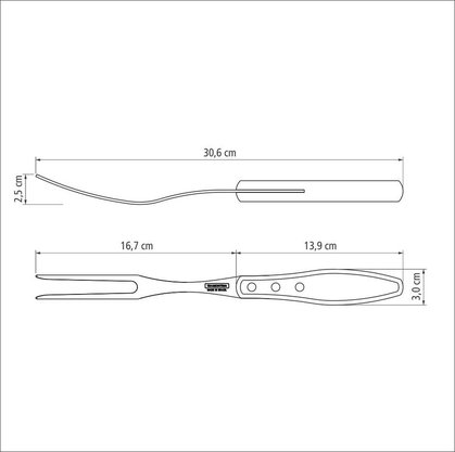 Garfo Trinchante em Aço Inox e Cabo Castanho Polywood Tramontina 21192/190