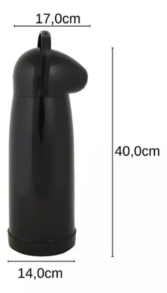 Garrafa Térmica De Pressão Nobile 1,9 Litros Preta