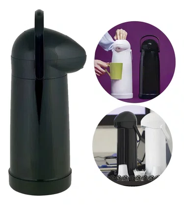 Garrafa Térmica De Pressão Nobile 1L Preta