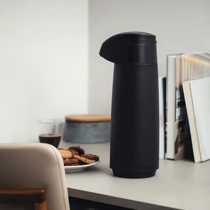 Garrafa Térmica Tramontina Ampola De Vidro Exata 1,8l Preto