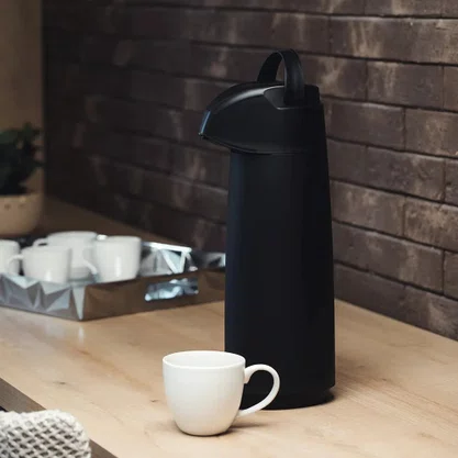 Garrafa Térmica Tramontina Ampola De Vidro Exata 1,8l Preto