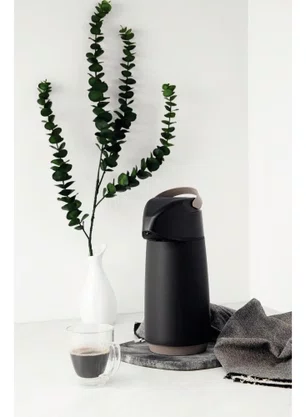 Garrafa Térmica Tramontina Ampola De Vidro Exata 1l Preto
