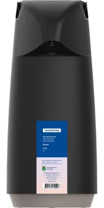 Garrafa Térmica Tramontina Ampola De Vidro Exata 1l Preto