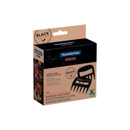 Garras Multiuso Churrasco Black em ABS Tramontina 02 Peças 22847/100