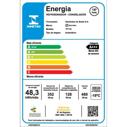 Geladeira Frost Free Autosense TF7IS 480L Duplex Inox Electrolux