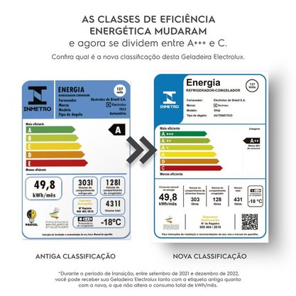 Geladeira Frost Free Duplex Branca Electrolux 431 litros  TF55