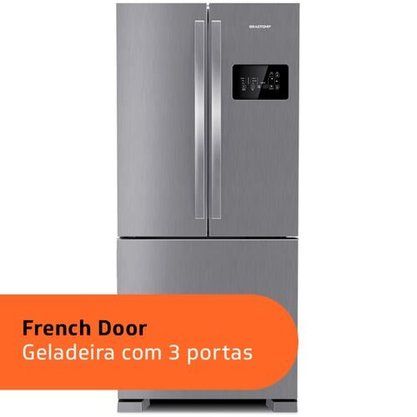 Geladeira Frost Free Inox French Door Brastemp A+++ 554 litros BRO85AK
