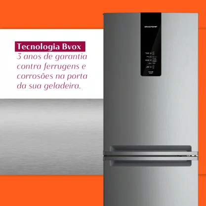 Geladeira Frost Free Inverse 447 litros Platinum BRE57FK Brastemp