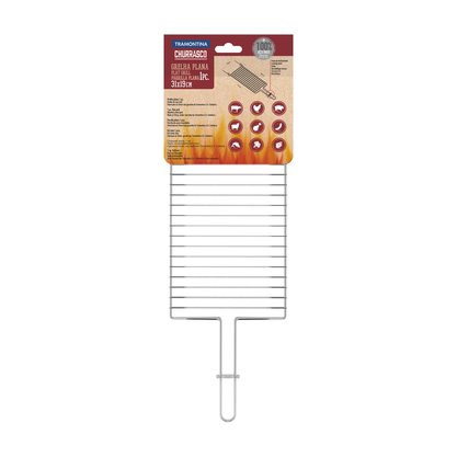 Grelha Plana Churrasco Aço Inox Tramontina 56 x 18,5 cm 26481/0003