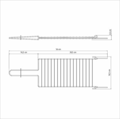 Grelha Plana Churrasco Aço Inox Tramontina 56 x 18,5 cm 26481/0003