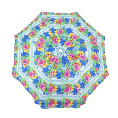 Guarda Sol Articulado em Poliéster com Haste de Alumínio Floral Bel 2,40m 12065