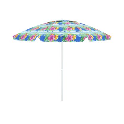 Guarda Sol Articulado em Poliéster com Haste de Alumínio Floral Bel 2,40m 12065