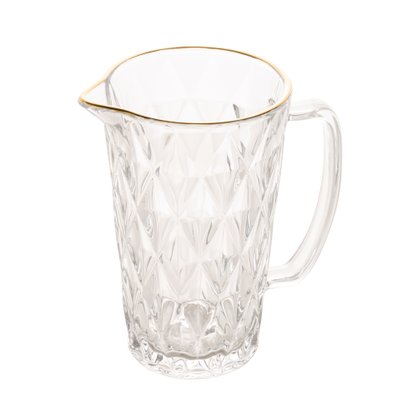 Jarra de Vidro Diamnond com Fio de Ouro Lyor 1 litro 1431