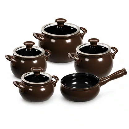 Jogo de Ceramica de Cerâmica 5 Peças New Premiere Joy Chocolate Ceraflame