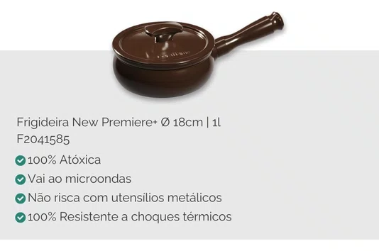 Jogo De Panelas Ceraflame New Premiere+ 5 Pç Chocolate Chocolate