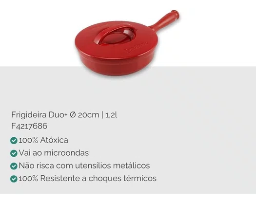 Jogo De Panelas Cerâmica Duo+ Smart 5 Pç Pomodoro - Ceraflame