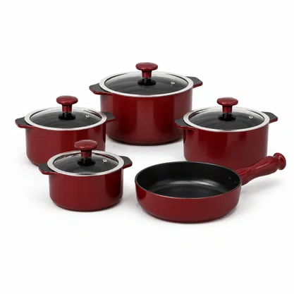 Jogo de Panelas de Cerâmica 5 Peças Slim Marsala Ceraflame